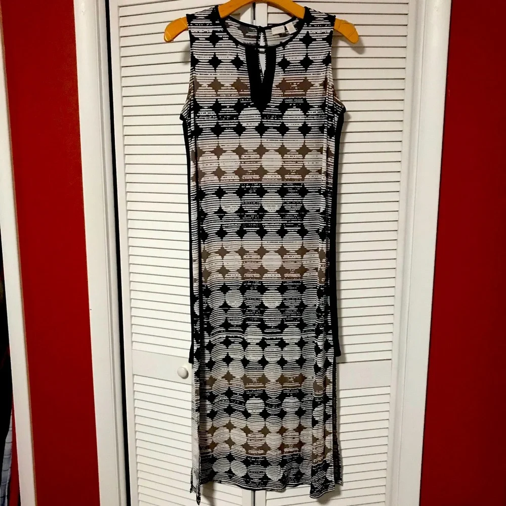 Chico's‎ Black and White Geometric Maxi Dress